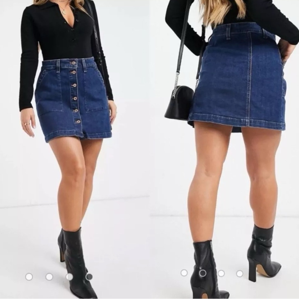 J. Crew Mercantile Denim Button Front Mini Skirt Womenssize 4 Jean skirt NWOT